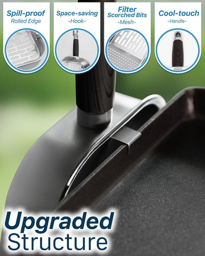 Griddle Scoop for Blackstone with a Any-Edge Hook, Stainless Steel Griddle Portable Food Mover for Stir Fry and Move Food, Classic Grill Shovel