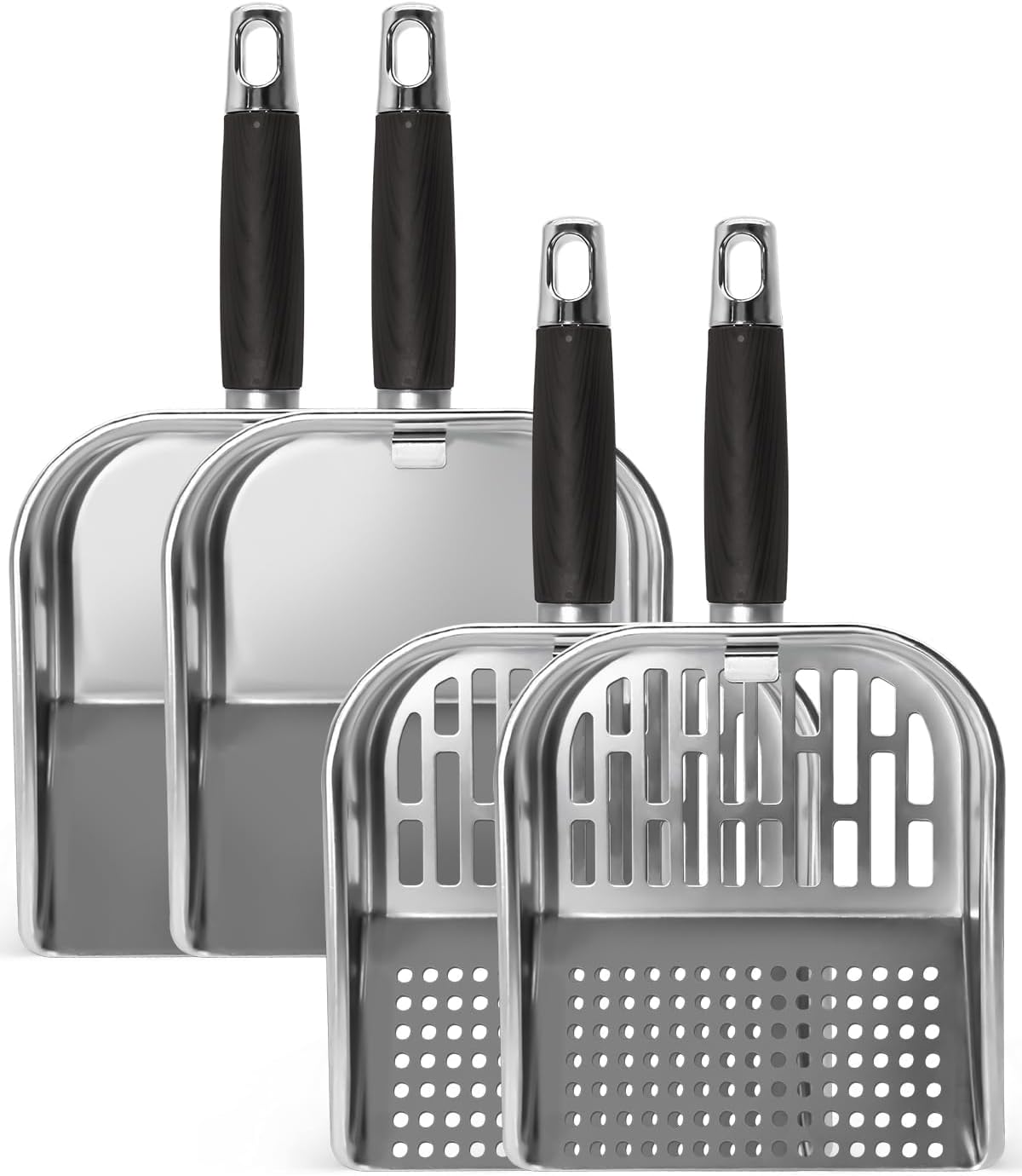 Griddle Scoop for Blackstone with a Any-Edge Hook, Stainless Steel Griddle Portable Food Mover for Stir Fry and Move Food, Classic Grill Shovel