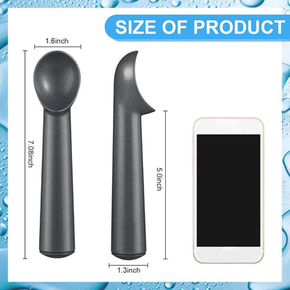 3 Pieces Ice Cream Scoop 7 Inches Nonstick Anti Freeze Ice Cream Scooper with Comfort Handle Aluminum Alloy Design Professional Ice Cream Scoop Easy Clean for Gelato Cookie Sorbet (Silver)
