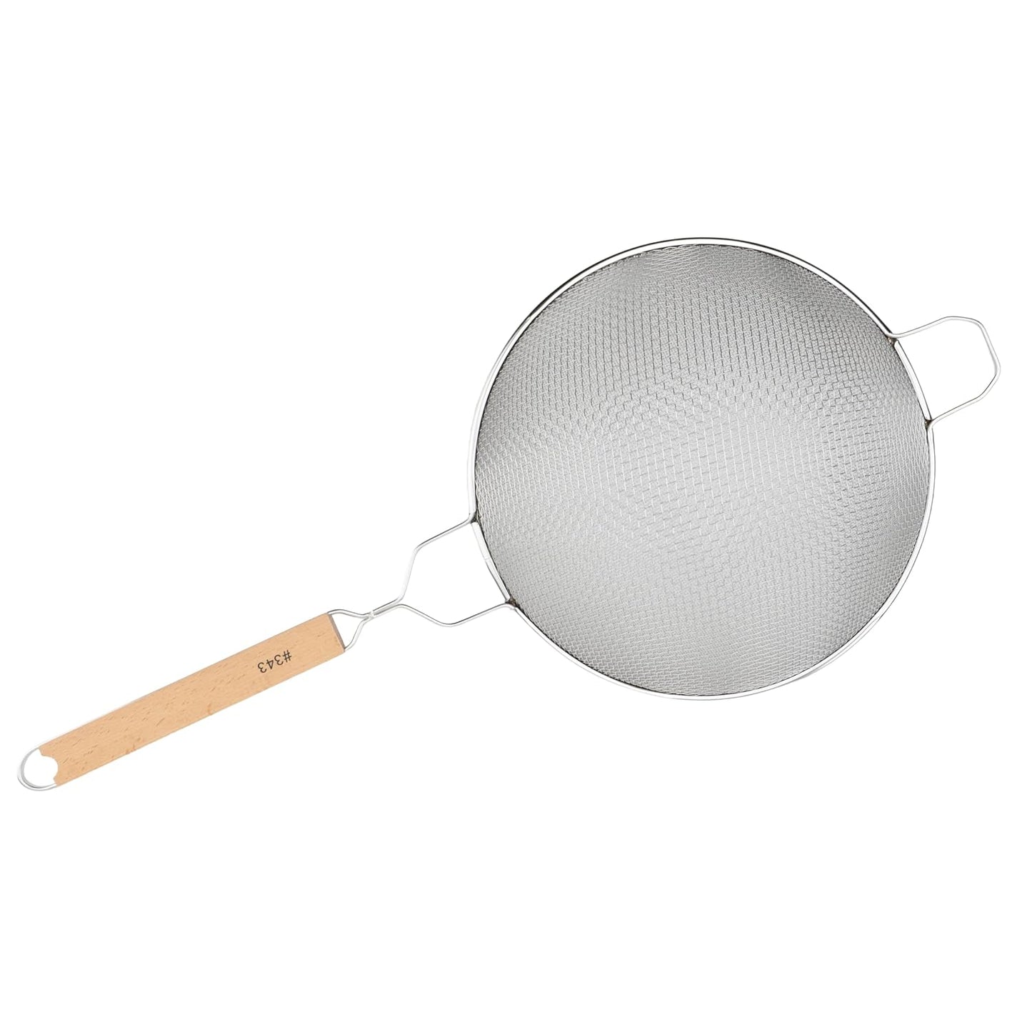 MS2K-10D Strainer, 10.5-Inch Diameter, Double Fine Mesh, Medium, Stainless Steel, Tan