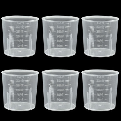 100ml/3.4oz Plastic Graduated Beaker, 3 Pack, Transparent | PP Material, Measuring Cup, Mixing Cup, For Kitchen Lab