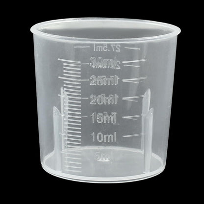 100ml/3.4oz Plastic Graduated Beaker, 3 Pack, Transparent | PP Material, Measuring Cup, Mixing Cup, For Kitchen Lab