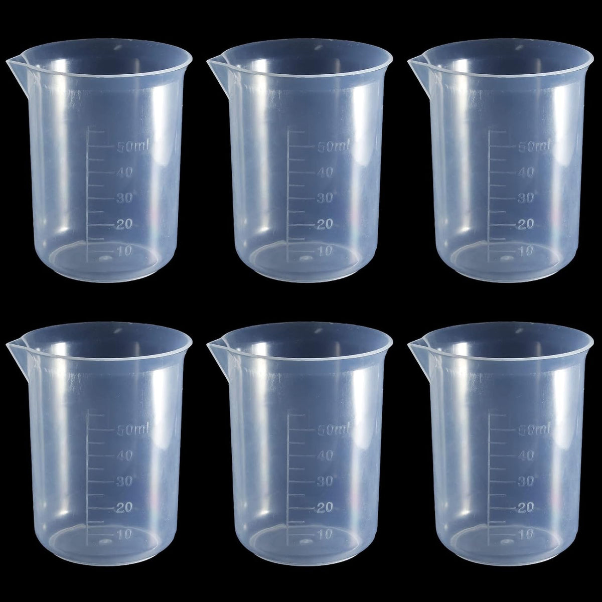 100ml/3.4oz Plastic Graduated Beaker, 3 Pack, Transparent | PP Material, Measuring Cup, Mixing Cup, For Kitchen Lab