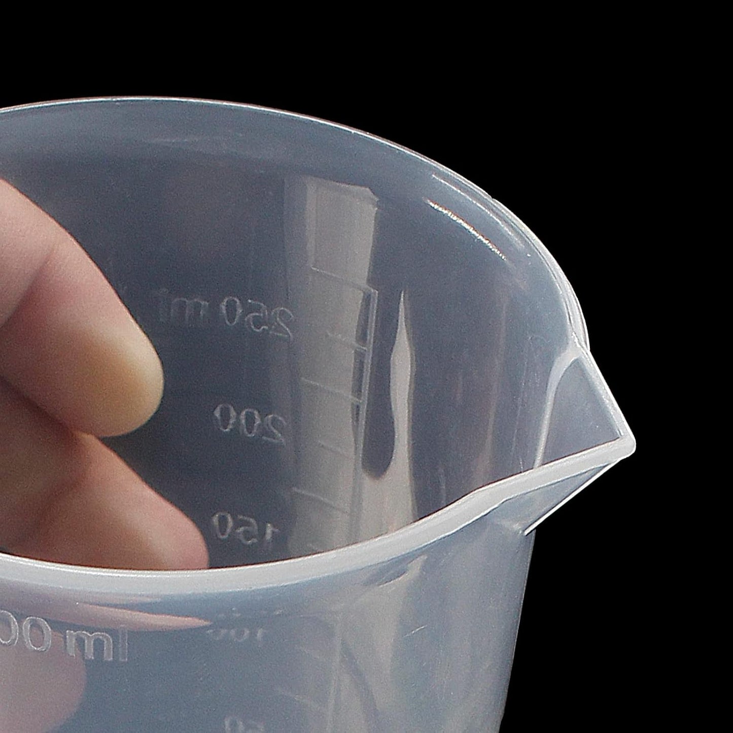 100ml/3.4oz Plastic Graduated Beaker, 3 Pack, Transparent | PP Material, Measuring Cup, Mixing Cup, For Kitchen Lab