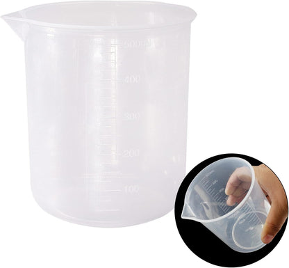 100ml/3.4oz Plastic Graduated Beaker, 3 Pack, Transparent | PP Material, Measuring Cup, Mixing Cup, For Kitchen Lab