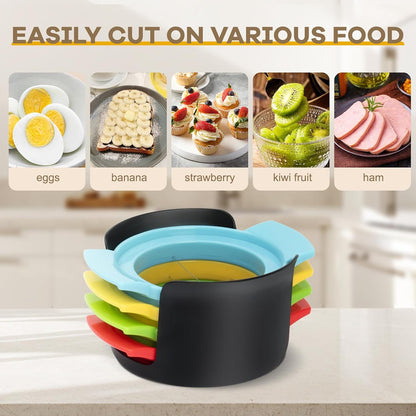 Egg Slicer, 4-in-1 Stainless Wire Egg Slicer for ard Boiled Eggs, Soft Fruit & More – Effortless Egg Cutter for Salads, Sandwiches, Charcuterie Boards – (Perfect for Strawberries, Bananas, Grapes)