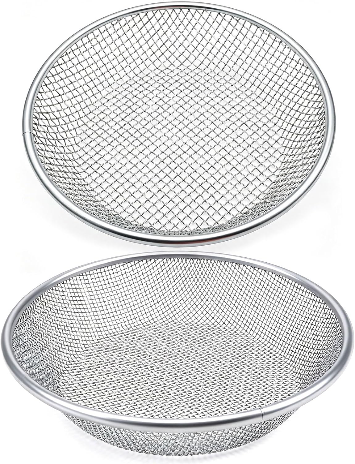 2PCS Gardening Sand Soil Compost Sifter Perfect for 5 Gallon Bucket, 1/4 Inch Mesh, 1/8 Inch Mesh