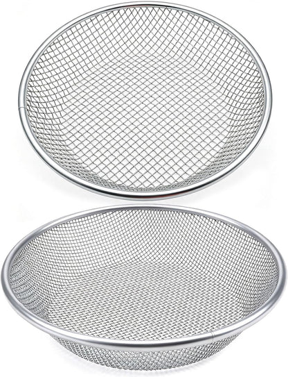 2PCS Gardening Sand Soil Compost Sifter Perfect for 5 Gallon Bucket, 1/4 Inch Mesh, 1/8 Inch Mesh