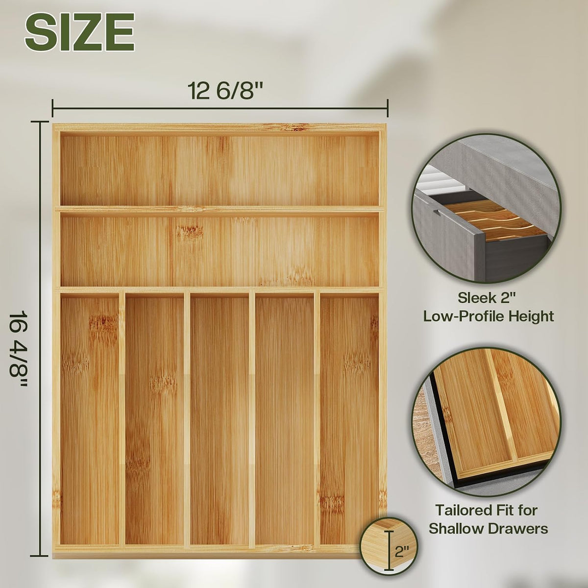 drawer organizer flatware organizer cutlery tray silverware organizer expandable adjustable bamboo drawer organizer kitchen bathroom