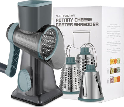 Cheese Grater Hand Crank Rotary Vegetables Shredder with Handle
