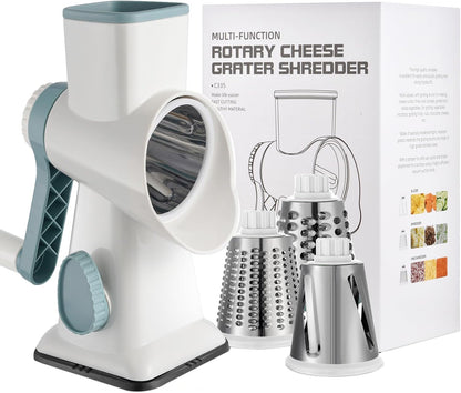 Cheese Grater Hand Crank Rotary Vegetables Shredder with Handle
