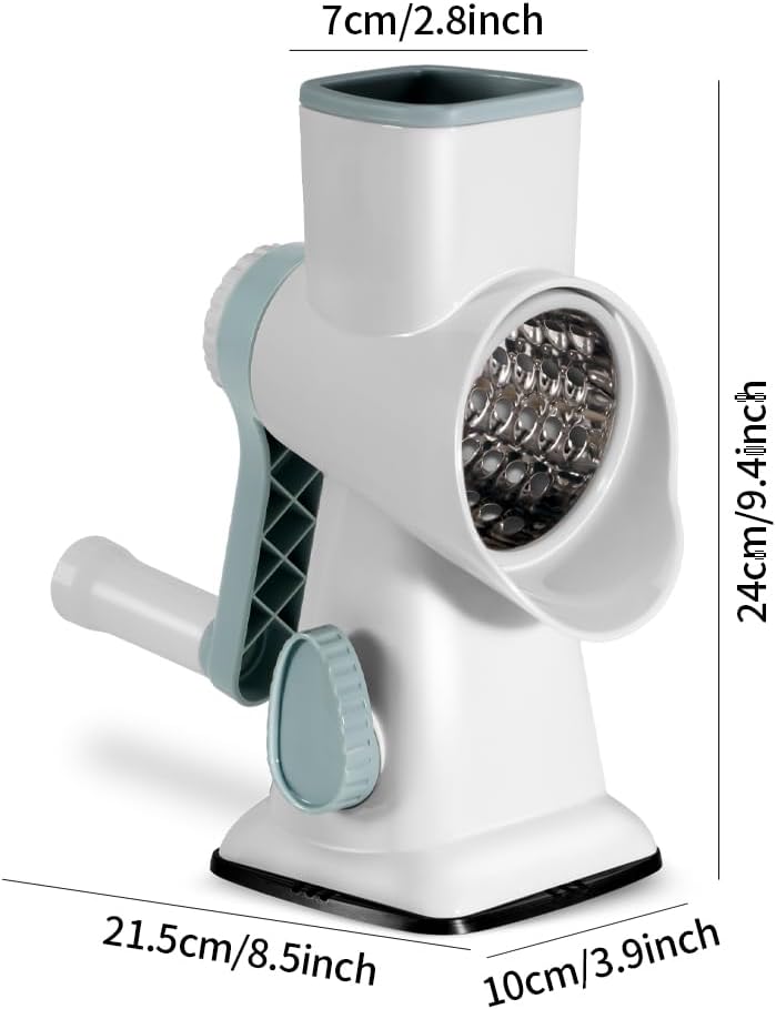 Cheese Grater Hand Crank Rotary Vegetables Shredder with Handle