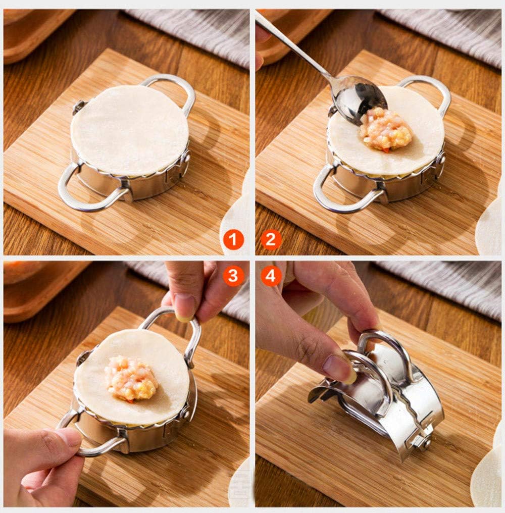 Dumpling Maker - Dumpling Press/Stainless Steel Empanada Press/Pie Ravioli Dumpling Wrappers Mold Kitchen Accessories (9.5cm/3.74" Large)