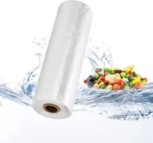 12x16 Plastic Produce Bags on a Roll - Clear Plastic Bags for Food, Vegetable, Fruits, Bread, Pet Bags and Grocery Clear Bag- 350 Bags/roll (1 Roll)