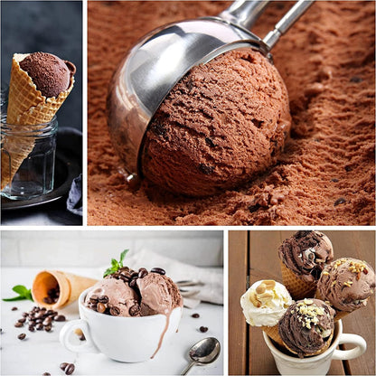 Ice Cream Scoop, 3Pcs Cookie Scoop Set, Stainless Steel Cookie Scoops for Baking Set of 3, Cookie Scooper for Baking, Ice Cream Scooper with Trigger Release, Cookie Dough Scoop