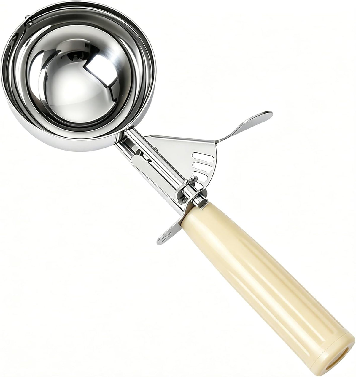 2 oz Scoop, Cookie Scoop for Baking, 2 oz Ice Cream Scoop with Trigger, #16 Disher, Portion Scoop, Blue Handle, Food Scoop for Ice Cream, Muffin, Cupcake Batter, Mashed Potato, Cookie Dough