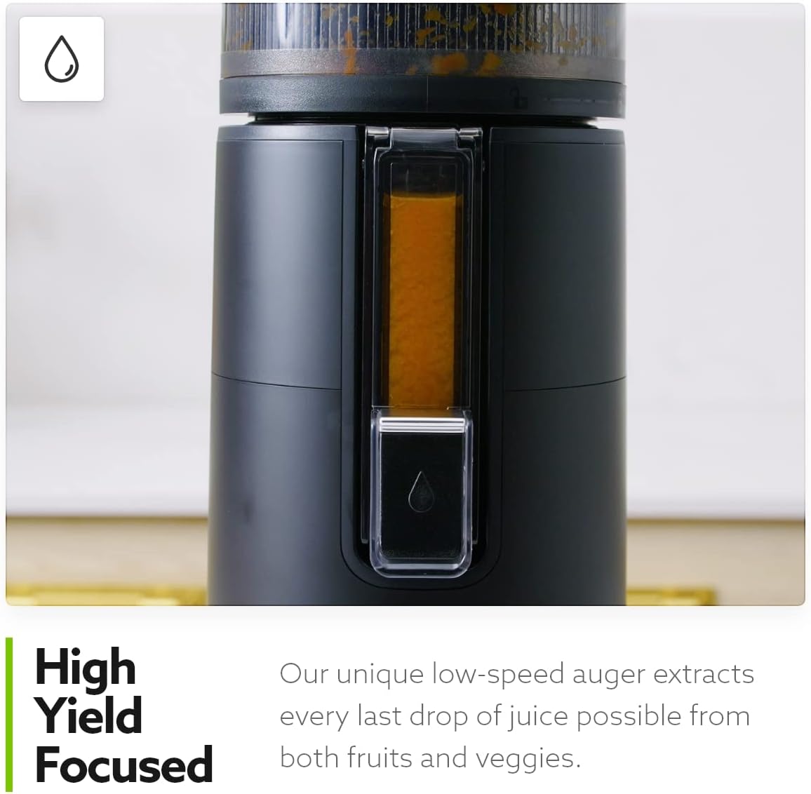 Hurom H400 Renewed Easy Clean Slow Juicer, Matte Black | Hands-Free | Hopper Fits Whole Produce | Quiet Motor | Scrub Free Cleaning | BPA Free | Easy Assembly | Cold Press Masticating Juicer