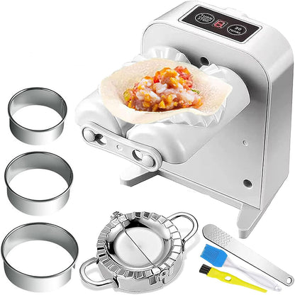 Electric Dumpling Maker Rechargeable Automatic Dumpling Maker Machine Mould 2 Modes,Household Easy Quick Dumpling Pierogi Maker Machine with Empanada Maker Press,Dough Cutter,Spoon