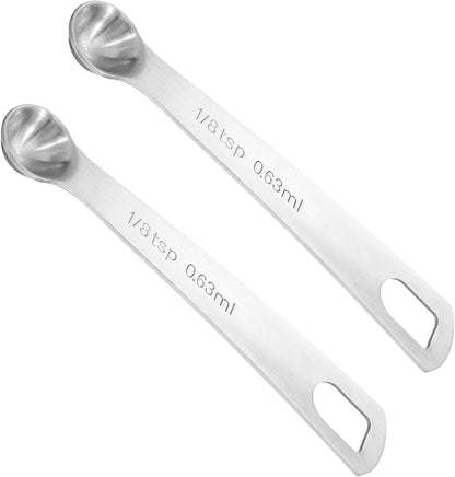 2 Pcs Measuring Spoons Tablespoon Measuring Spoon 1 Tbsp (3 tsp | 15 ml |15 cc| 0.5 oz) Mini Spoons Stainless Steel Measuring Spoons for Kitchen Cooking Spoon(Silver)
