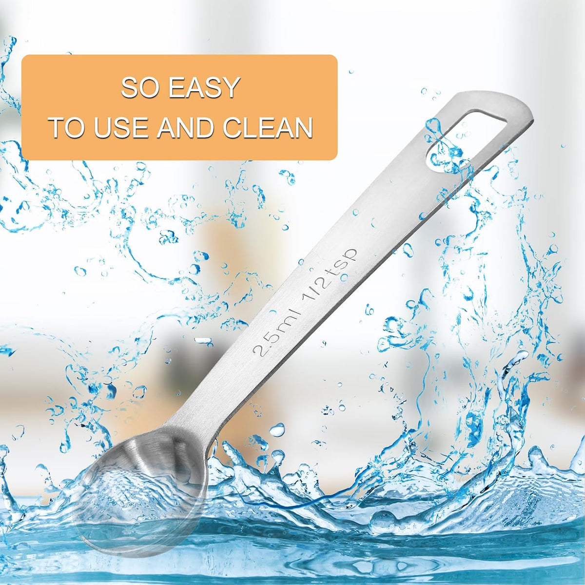 2 Pcs Measuring Spoons Tablespoon Measuring Spoon 1 Tbsp (3 tsp | 15 ml |15 cc| 0.5 oz) Mini Spoons Stainless Steel Measuring Spoons for Kitchen Cooking Spoon(Silver)