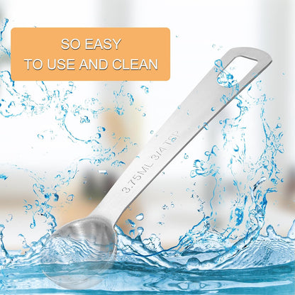 2 Pcs Measuring Spoons Tablespoon Measuring Spoon 1 Tbsp (3 tsp | 15 ml |15 cc| 0.5 oz) Mini Spoons Stainless Steel Measuring Spoons for Kitchen Cooking Spoon(Silver)