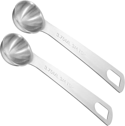 2 Pcs Measuring Spoons Tablespoon Measuring Spoon 1 Tbsp (3 tsp | 15 ml |15 cc| 0.5 oz) Mini Spoons Stainless Steel Measuring Spoons for Kitchen Cooking Spoon(Silver)