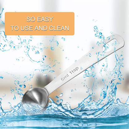 2 Pcs Measuring Spoons Tablespoon Measuring Spoon 1 Tbsp (3 tsp | 15 ml |15 cc| 0.5 oz) Mini Spoons Stainless Steel Measuring Spoons for Kitchen Cooking Spoon(Silver)