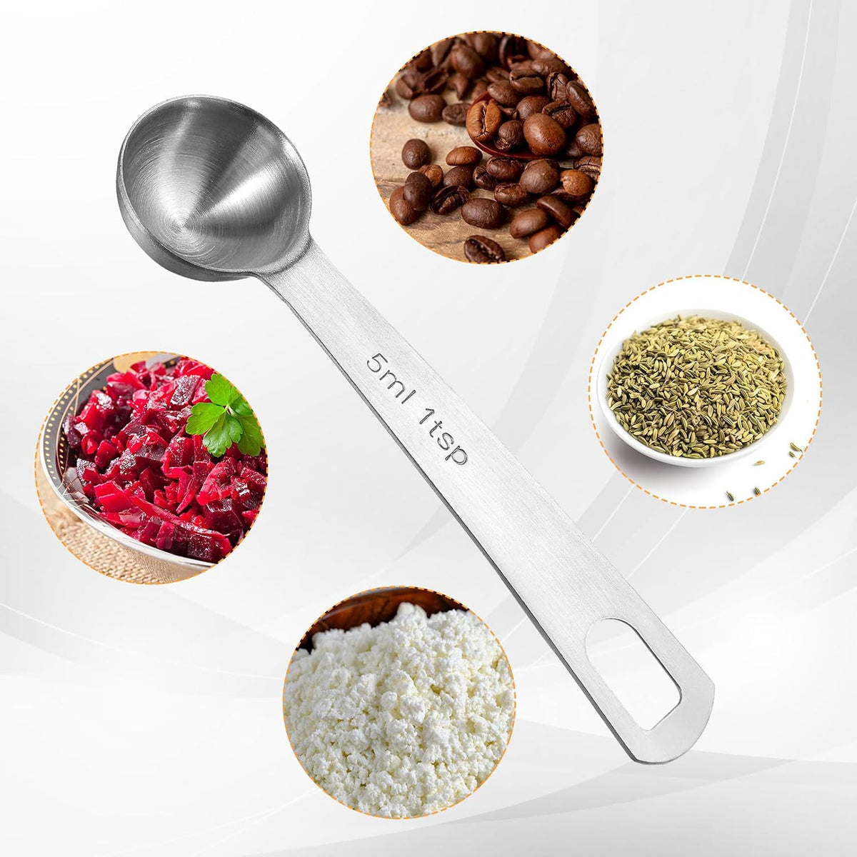 2 Pcs Measuring Spoons Tablespoon Measuring Spoon 1 Tbsp (3 tsp | 15 ml |15 cc| 0.5 oz) Mini Spoons Stainless Steel Measuring Spoons for Kitchen Cooking Spoon(Silver)
