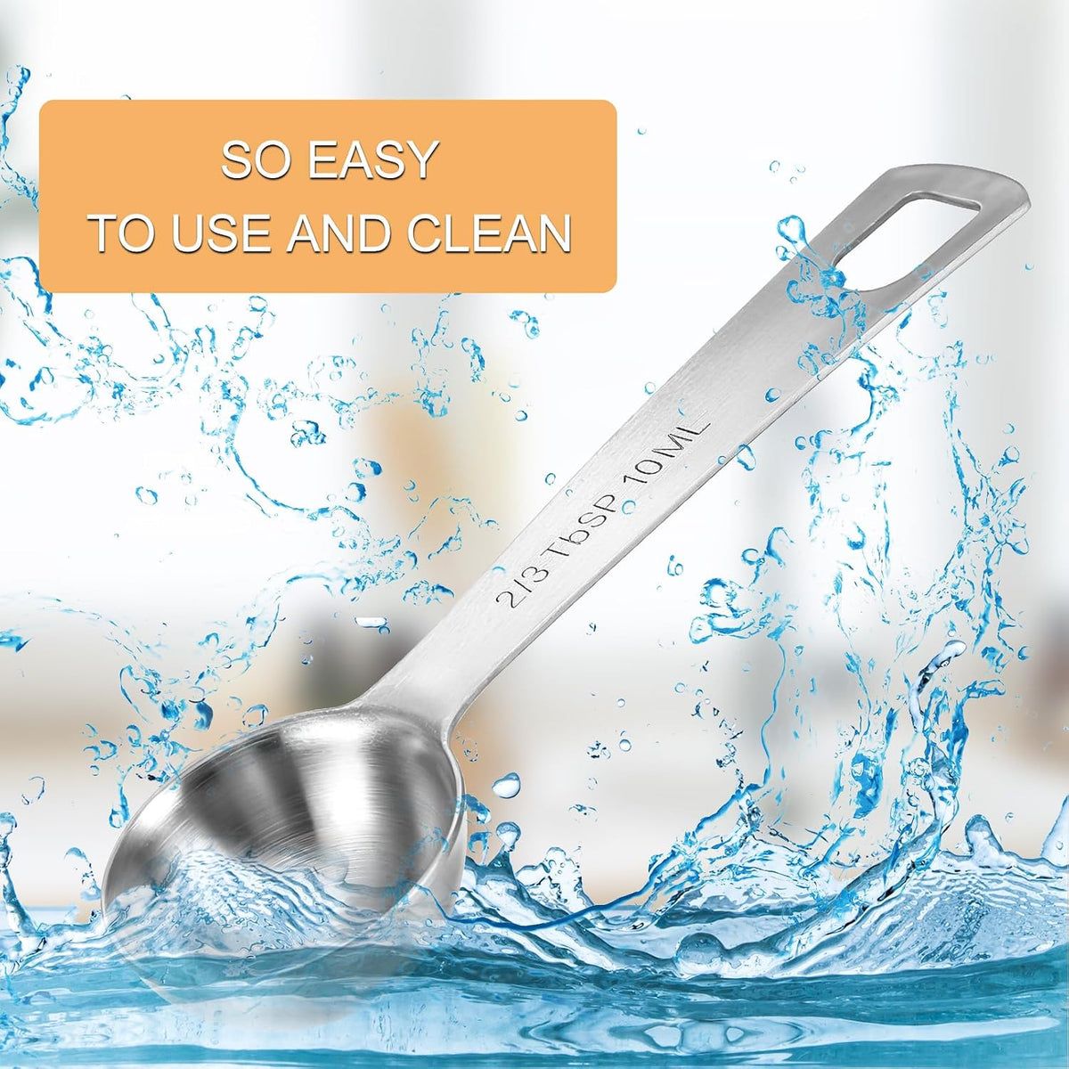 2 Pcs Measuring Spoons Tablespoon Measuring Spoon 1 Tbsp (3 tsp | 15 ml |15 cc| 0.5 oz) Mini Spoons Stainless Steel Measuring Spoons for Kitchen Cooking Spoon(Silver)