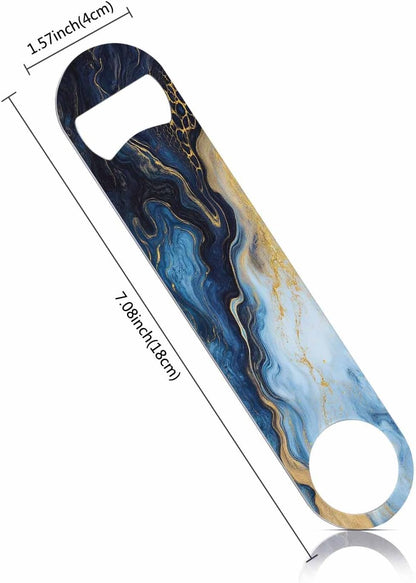 Animal Skin Texture Stainless Steel Bottle Opener Brown Black Beige Leopard Pattern Abstract Art Flat Beer Bottle Opener Keychain for Home Kitchen Bar Restaurant Party Birthday Gift