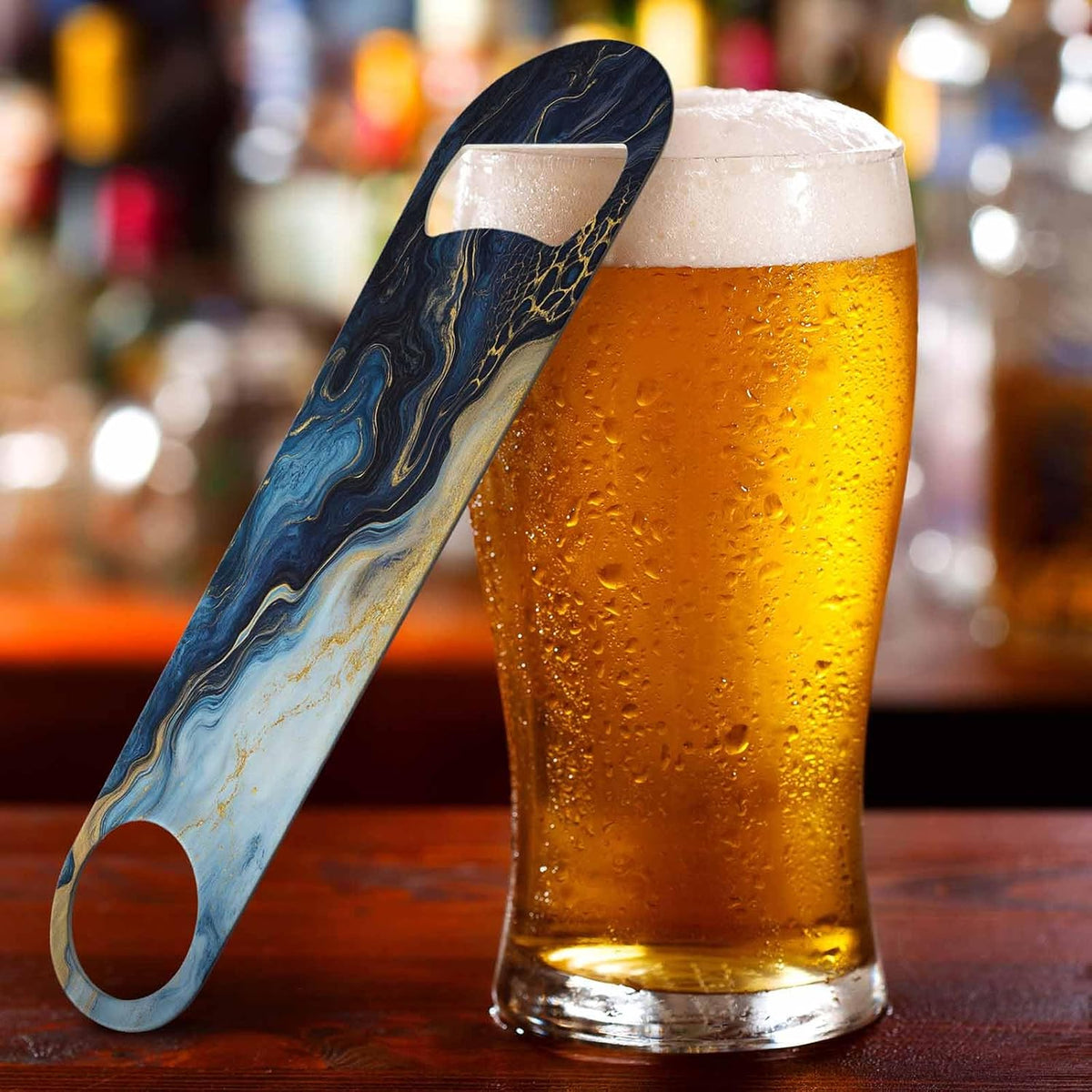 Animal Skin Texture Stainless Steel Bottle Opener Brown Black Beige Leopard Pattern Abstract Art Flat Beer Bottle Opener Keychain for Home Kitchen Bar Restaurant Party Birthday Gift