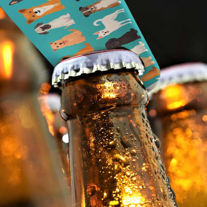 Animal Skin Texture Stainless Steel Bottle Opener Brown Black Beige Leopard Pattern Abstract Art Flat Beer Bottle Opener Keychain for Home Kitchen Bar Restaurant Party Birthday Gift
