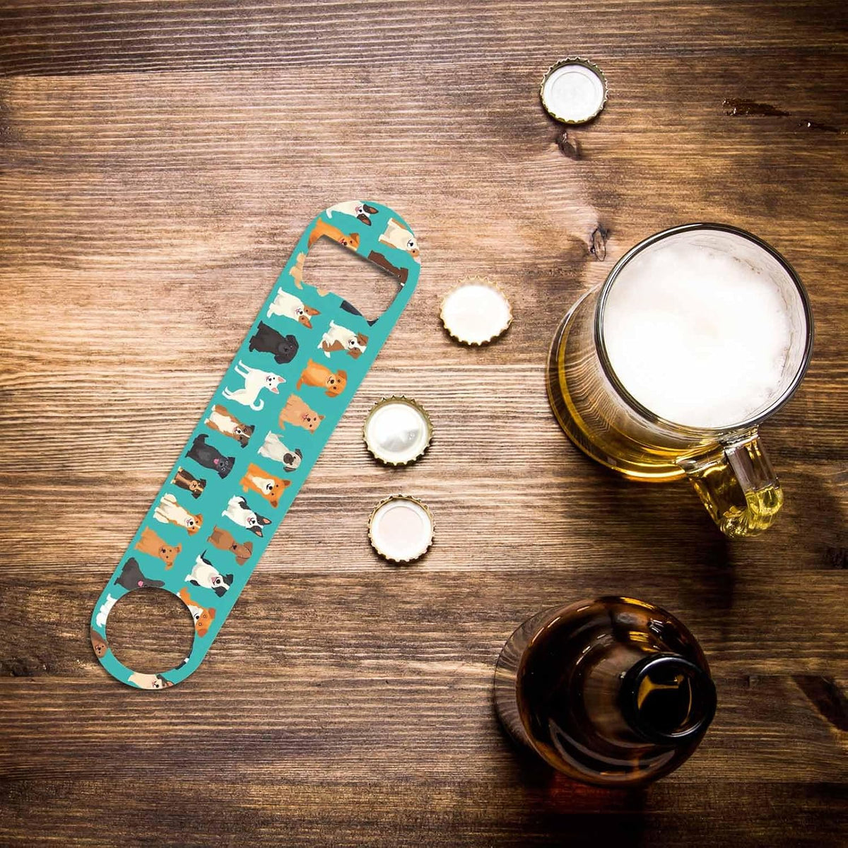 Animal Skin Texture Stainless Steel Bottle Opener Brown Black Beige Leopard Pattern Abstract Art Flat Beer Bottle Opener Keychain for Home Kitchen Bar Restaurant Party Birthday Gift
