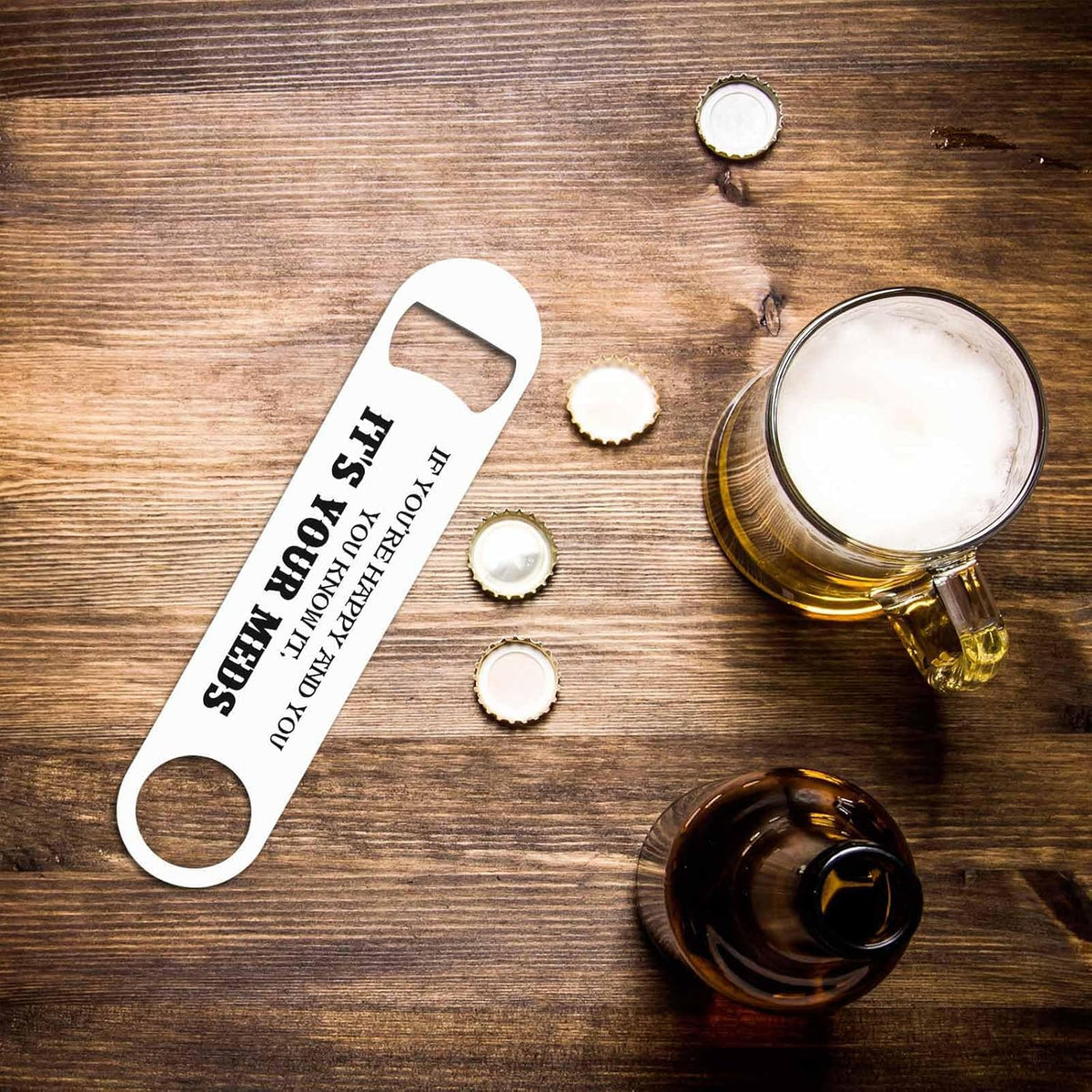 Animal Skin Texture Stainless Steel Bottle Opener Brown Black Beige Leopard Pattern Abstract Art Flat Beer Bottle Opener Keychain for Home Kitchen Bar Restaurant Party Birthday Gift
