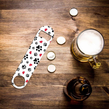 Animal Skin Texture Stainless Steel Bottle Opener Brown Black Beige Leopard Pattern Abstract Art Flat Beer Bottle Opener Keychain for Home Kitchen Bar Restaurant Party Birthday Gift