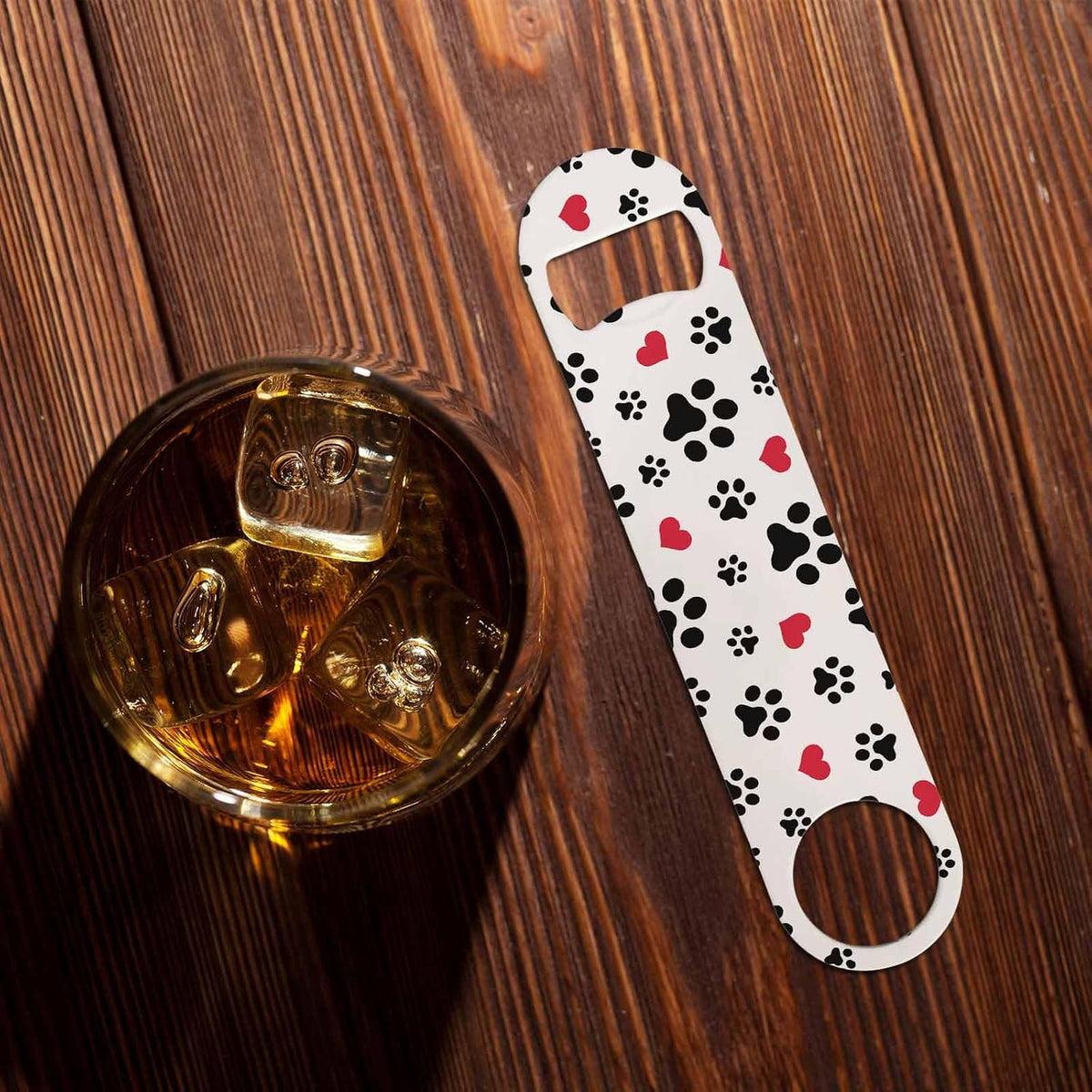 Animal Skin Texture Stainless Steel Bottle Opener Brown Black Beige Leopard Pattern Abstract Art Flat Beer Bottle Opener Keychain for Home Kitchen Bar Restaurant Party Birthday Gift