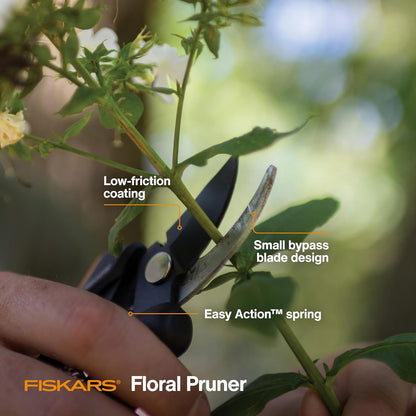 6" Steel Micro-Tip Pruning Scissors, Garden Snips for Small Plants