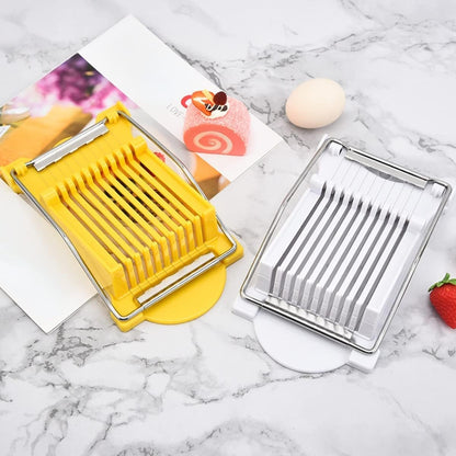 Multifunctional Stainless Steel Luncheon Meat Slicer,Home Slicing and Splitting Tools,Food Slicer for Butter Cheese Kiwifruit Strawberry Banana and Cooked Eggs Etc. (White)