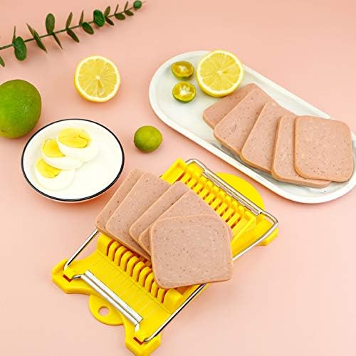 Multifunctional Stainless Steel Luncheon Meat Slicer,Home Slicing and Splitting Tools,Food Slicer for Butter Cheese Kiwifruit Strawberry Banana and Cooked Eggs Etc. (White)