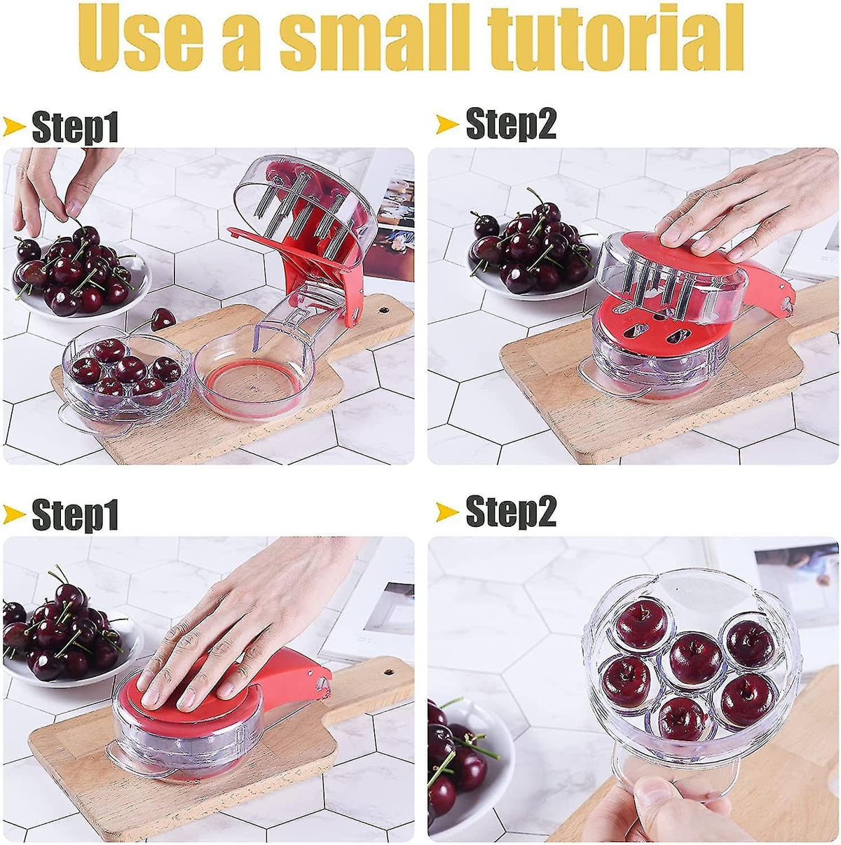 ®Cherry Pitter Tool Pit Remover - Jujube Core Remover, Simple & Effortless Multifunctional Cherry DepitterOne Click The Pit is Out,Portable Cherry Pit Remover for Kitchen, Cake Shop