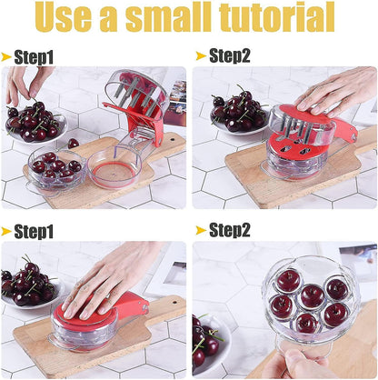 ®Cherry Pitter Tool Pit Remover - Jujube Core Remover, Simple & Effortless Multifunctional Cherry DepitterOne Click The Pit is Out,Portable Cherry Pit Remover for Kitchen, Cake Shop