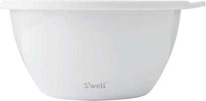 Stainless Steel 64oz Salad Bowl Kit, Pink Topaz Color, Comes with 2oz Mini Canister and Removable Tray for Organization, Leakproof and Dishwasher Safe