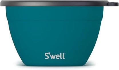 Stainless Steel 64oz Salad Bowl Kit, Pink Topaz Color, Comes with 2oz Mini Canister and Removable Tray for Organization, Leakproof and Dishwasher Safe