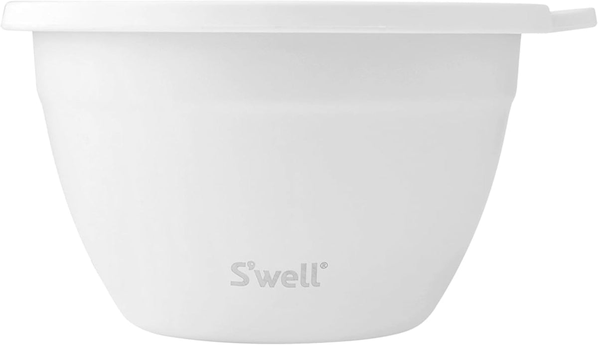 Stainless Steel 64oz Salad Bowl Kit, Pink Topaz Color, Comes with 2oz Mini Canister and Removable Tray for Organization, Leakproof and Dishwasher Safe