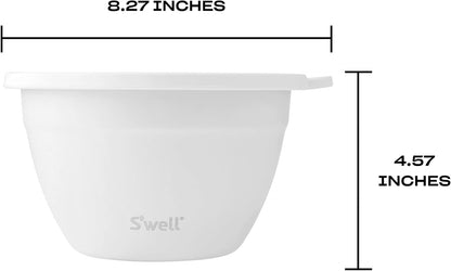Stainless Steel 64oz Salad Bowl Kit, Pink Topaz Color, Comes with 2oz Mini Canister and Removable Tray for Organization, Leakproof and Dishwasher Safe
