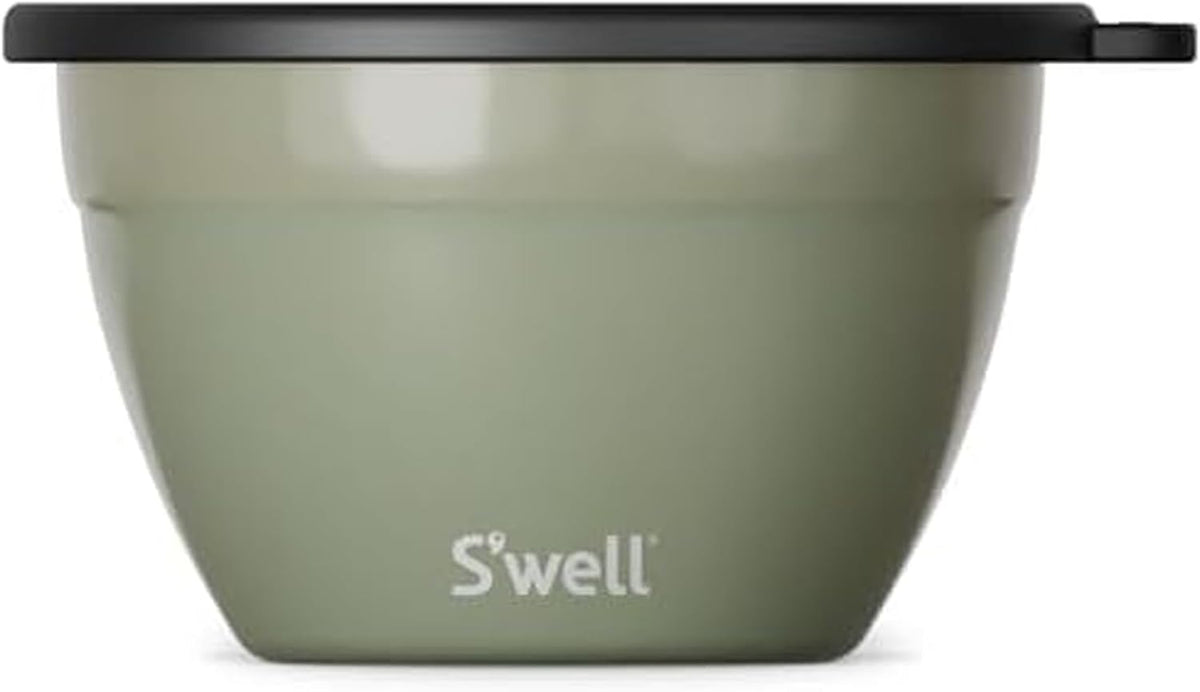 Stainless Steel 64oz Salad Bowl Kit, Pink Topaz Color, Comes with 2oz Mini Canister and Removable Tray for Organization, Leakproof and Dishwasher Safe