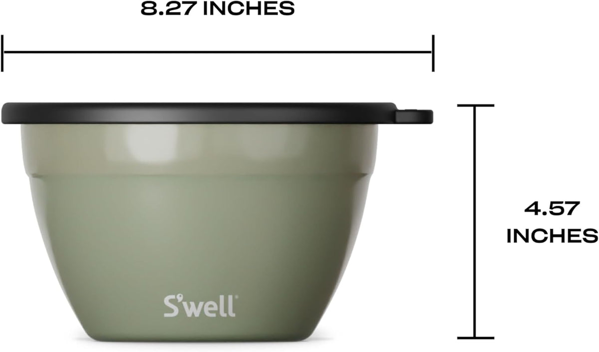 Stainless Steel 64oz Salad Bowl Kit, Pink Topaz Color, Comes with 2oz Mini Canister and Removable Tray for Organization, Leakproof and Dishwasher Safe