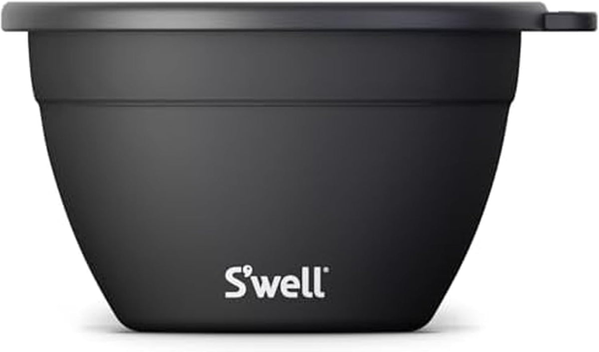 Stainless Steel 64oz Salad Bowl Kit, Pink Topaz Color, Comes with 2oz Mini Canister and Removable Tray for Organization, Leakproof and Dishwasher Safe