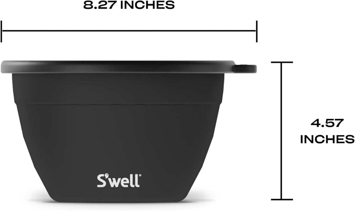 Stainless Steel 64oz Salad Bowl Kit, Pink Topaz Color, Comes with 2oz Mini Canister and Removable Tray for Organization, Leakproof and Dishwasher Safe