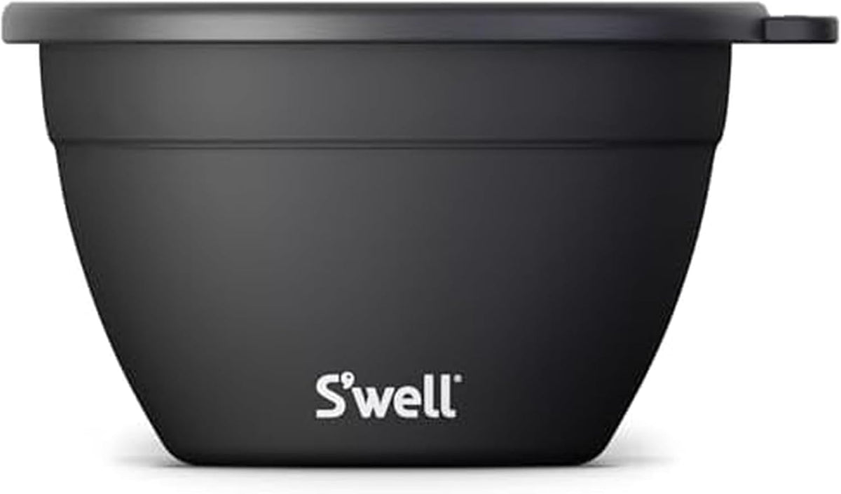 Stainless Steel 64oz Salad Bowl Kit, Pink Topaz Color, Comes with 2oz Mini Canister and Removable Tray for Organization, Leakproof and Dishwasher Safe